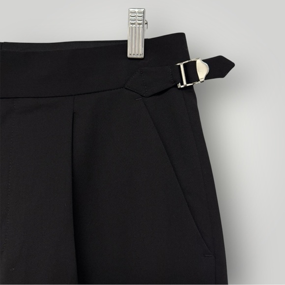EVERLANE Wool High Waisted Wide Leg Pants Black Sz 6 - Picture 3 of 10